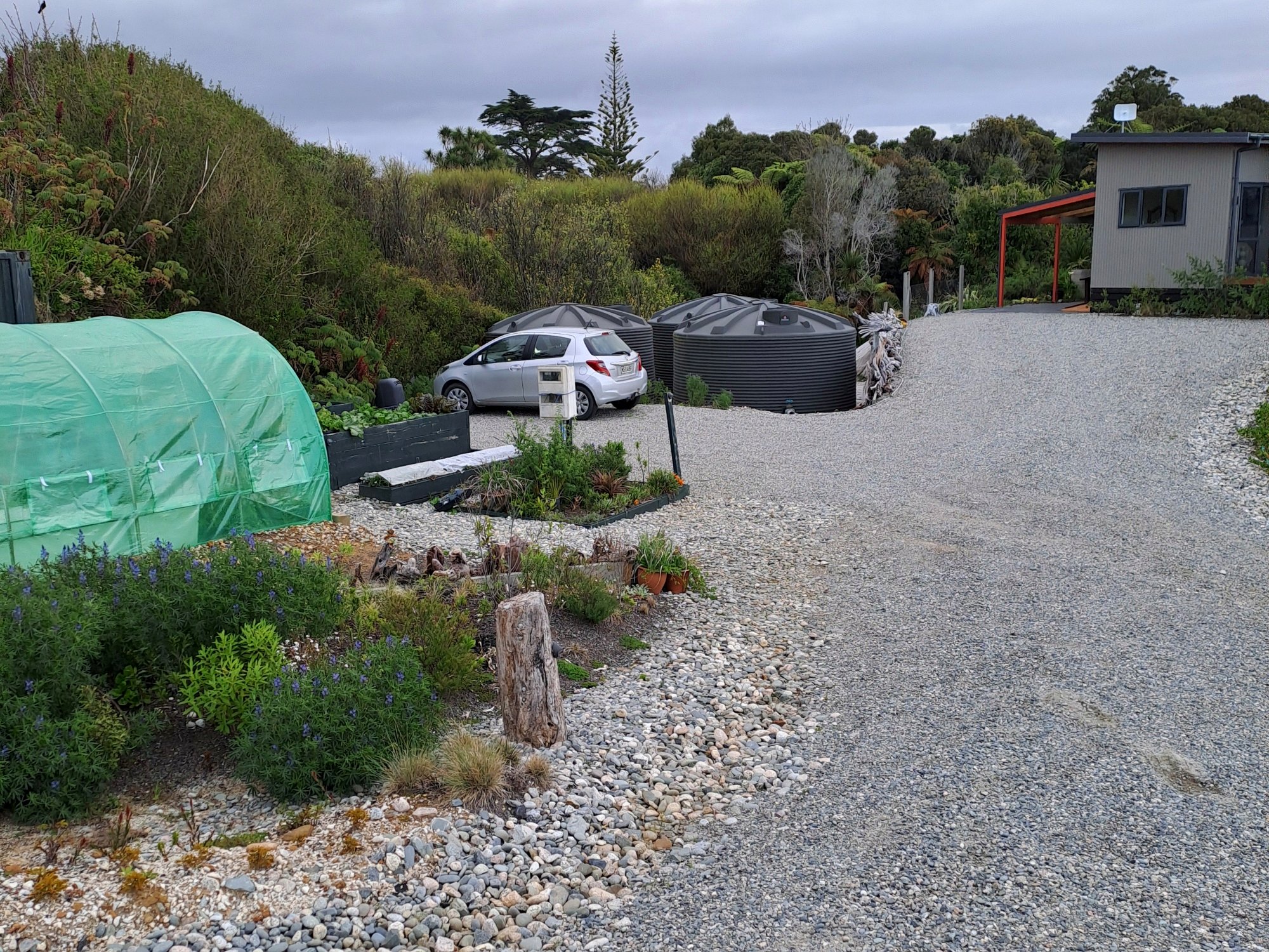 Overnight graveled parking space at Cape Foulwind photo 3
