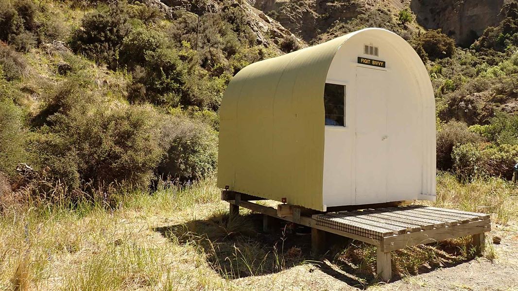 Fidgit Bivvy, hut in Canterbury