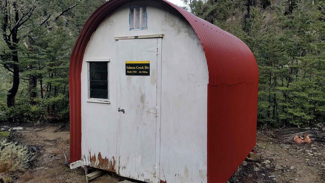 Lower Salmon Creek Bivvy, hut in Canterbury