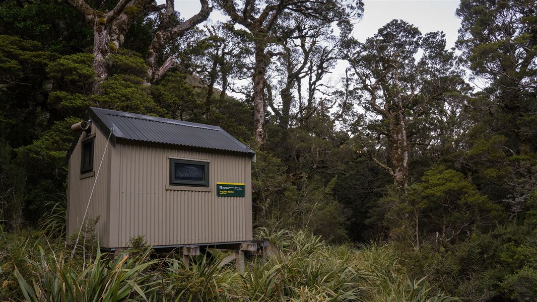 Stag Flat Shelter, hut in West Coast
