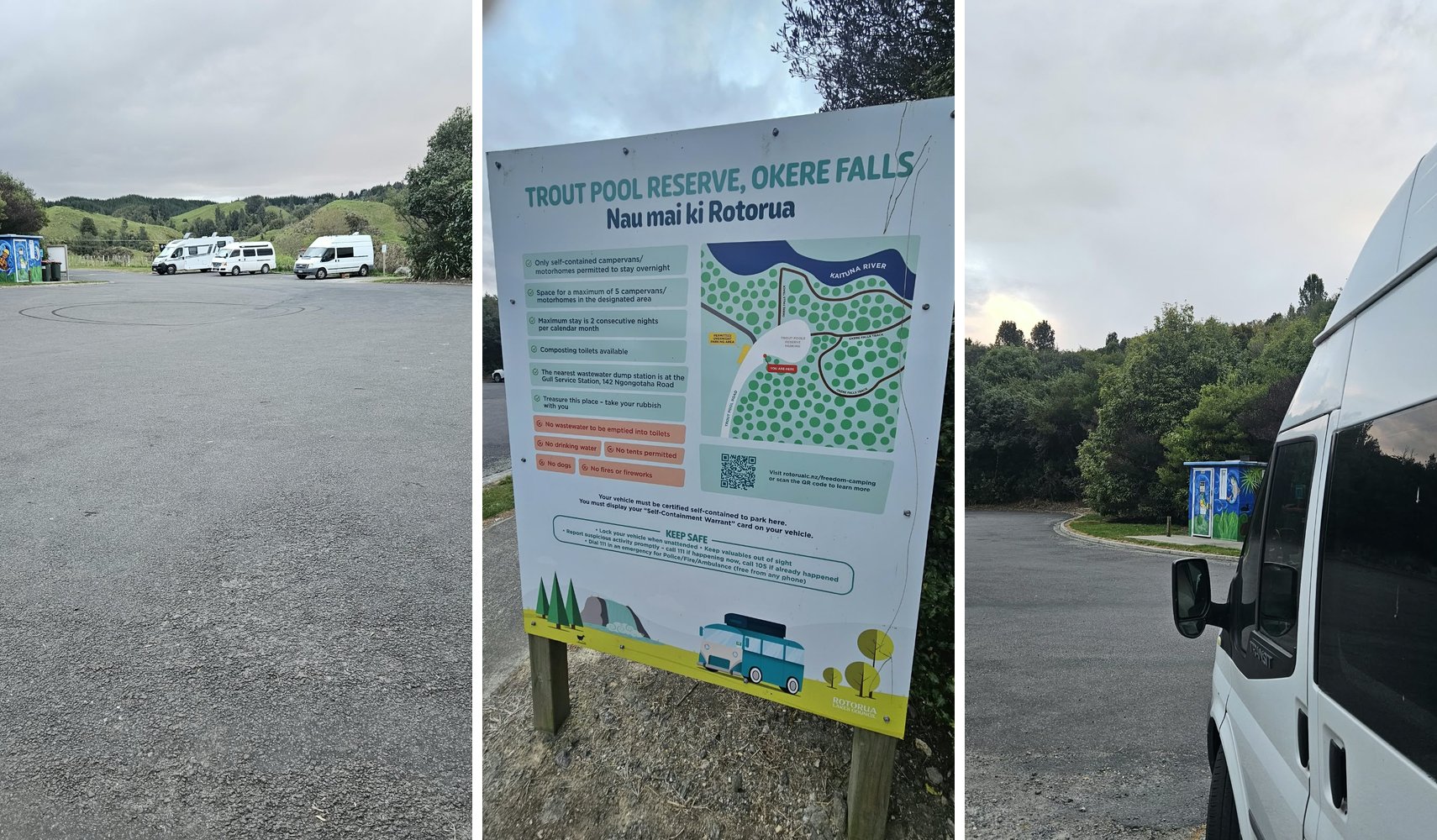 Trout Pool Reserve, Okere Falls, campsite in Bay of Plenty